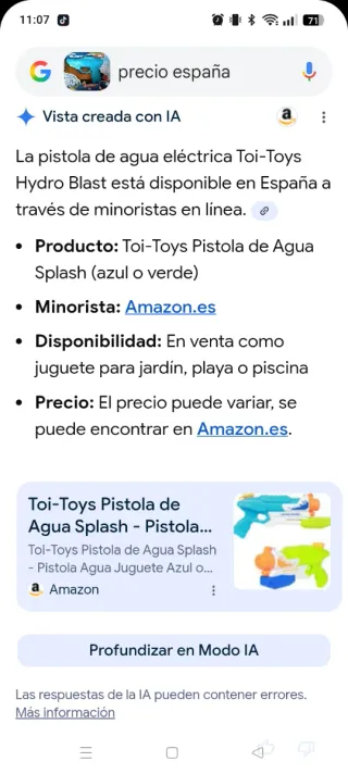 Pistola de agua eléctrica Hydro Blast