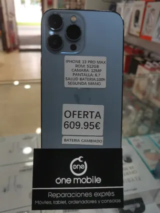 iPhone 13 Pro Max 512GB Azul Segunda Mano