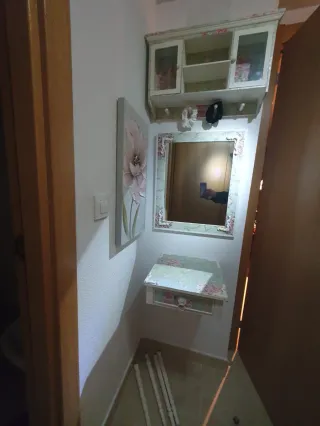 Conjunto Mesa, Espejo, Estantería y marco.