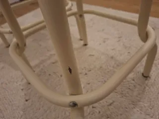 Bancos retro metal beige (2 unidades)