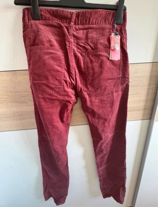 Pantalón pana rojo talla 40
