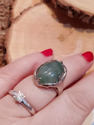 Anillo Aventurina Natural Plata