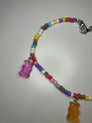 Bracciale perline e charm orsetto Haribo