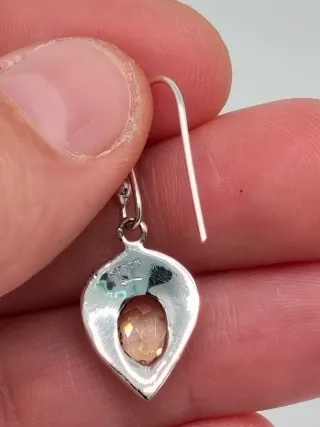 Pendientes Plata 925 y Cuarzo Citrino