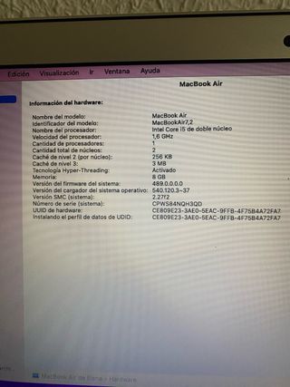 MacBook Air Plata 2015, 13 pulgadas Nuevecito