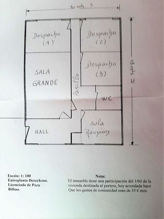 Oficina en alquiler en Indautxu en Bilbao