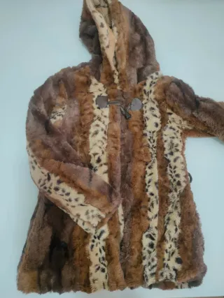 Chaqueta niña peluche estampado animal