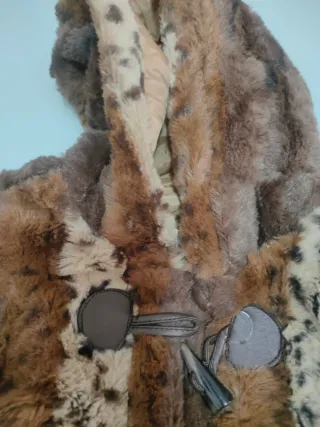 Chaqueta niña peluche estampado animal