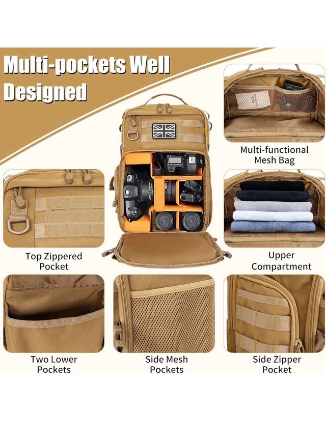 Mochila para cámara con compartimento para portáti