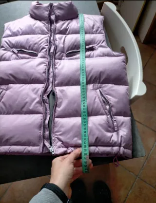 Piumino smanicato in vera piuma d'oca