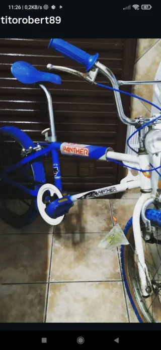 Bicicleta Panther Azul Antigua