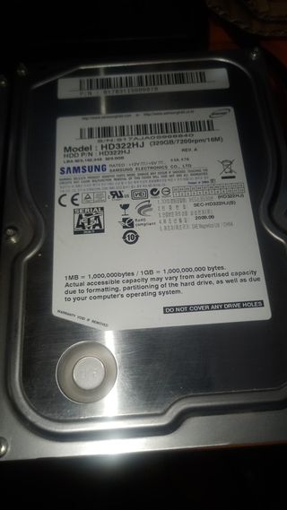 Lote 7 Discos Duros Samsung 320GB SATA HD322HJ