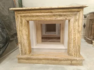 Chimenea Mármol Travertino Oro Envejecido