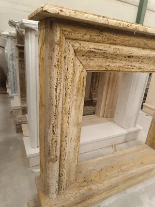 Chimenea Mármol Travertino Oro Envejecido