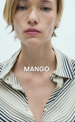 Camisa Mango manga acampanada rayas