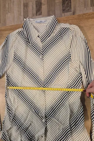 Camisa Mango manga acampanada rayas