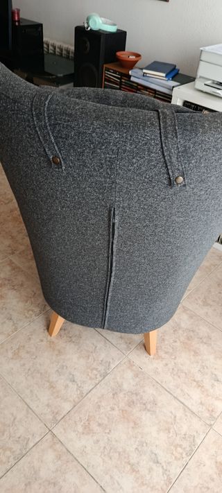 Butaca Ikea gris lectura como nueva