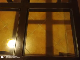 Mesa de centro cristal y hierro, No hago envío.