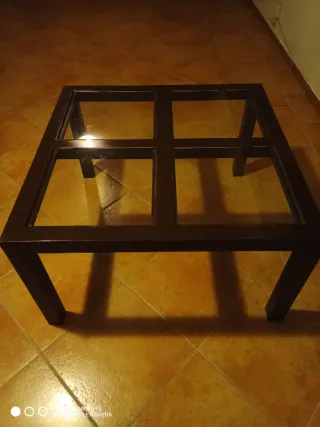 Mesa de centro cristal y hierro, No hago envío.