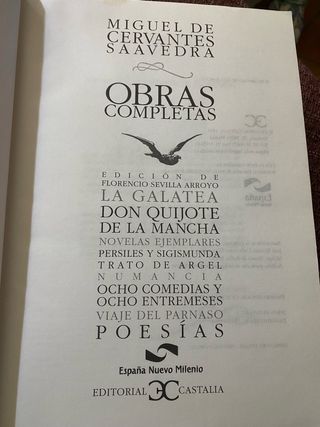 Cervantes./ Obras Completas. (En un solo volumen)