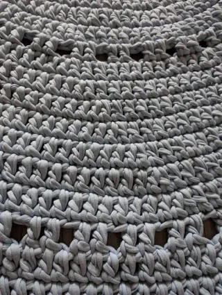 Alfombra redonda azul claro 110 cm