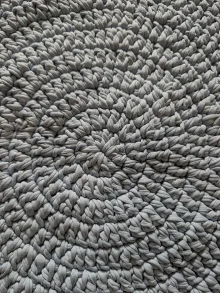 Alfombra redonda azul claro 110 cm