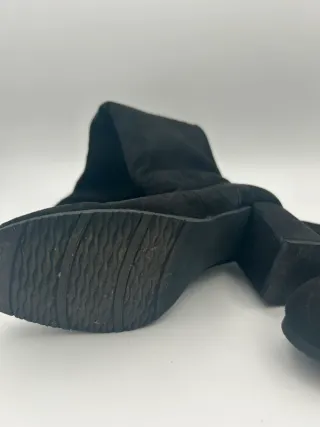 Stivali alti in velluto neri