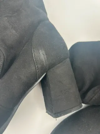 Stivali alti in velluto neri