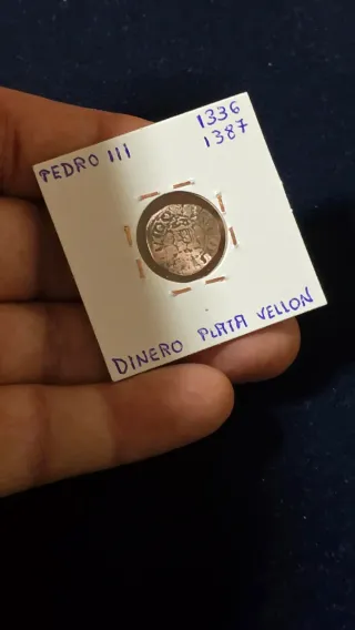 Pedro III Dinero Plata Vellon 1336-1387