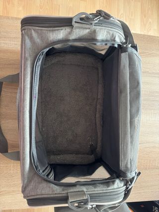 Transportín para perro o gato gris
