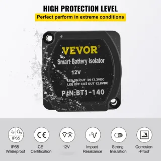 Kit aislador batería VEVOR relé carga 12V