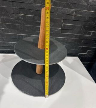 Soporte Sushi 2 Niveles Pizarra y Madera