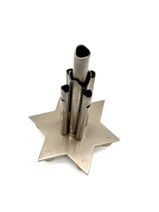 Vaso modernista polivaso metallo design Space Age