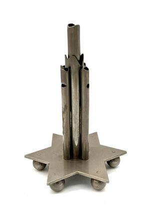 Vaso modernista polivaso metallo design Space Age