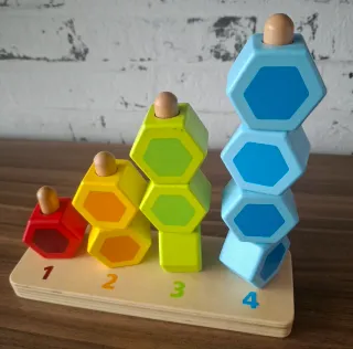 Juego educativo madera apilable