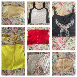 Lote Ropa Chica: Top Negro y Rojo