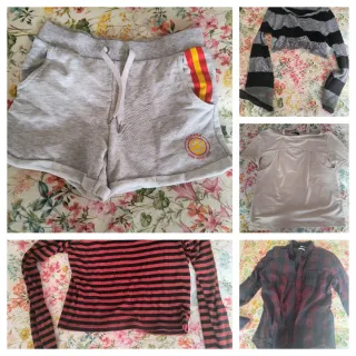 Lote Ropa Chica: Top Negro y Rojo