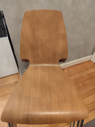 4 Sillas Comedor Skalsta color Nogal