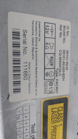 SISTEMA AUDIO / RADIO CD SUZUKI SWIFT AZG (NZ) Sp