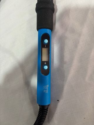 Soldador de estaño digital azul