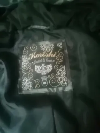 Anorak Koroshi Verde y Negro T. XXL