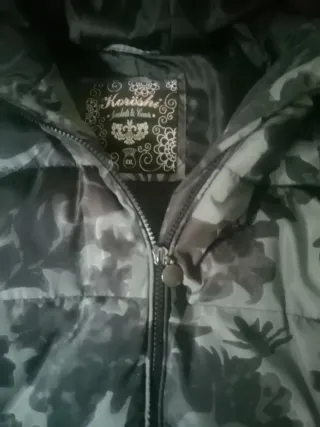 Anorak Koroshi Verde y Negro T. XXL