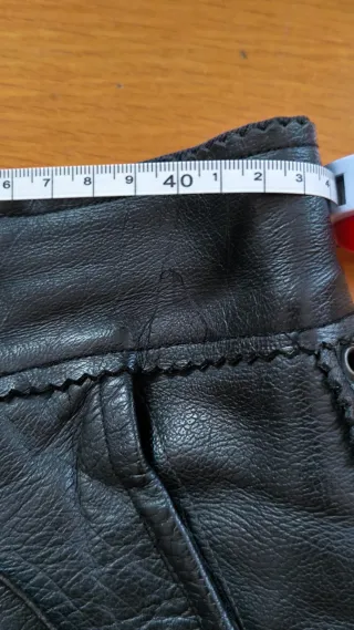 Pantalones de piel genuina parachute