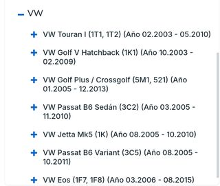 Audi Seat Skoda VolksWagen Junta de culata