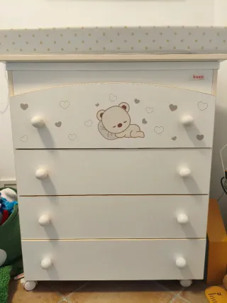 Cuna + cambiador bañera bebé