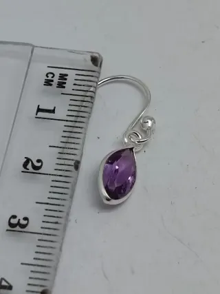 Pendientes Plata 925 y Amatista Marquise