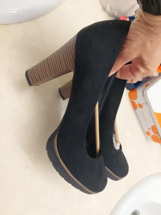 Zapatos Mustang Antelina Negros Talla 49,no envios