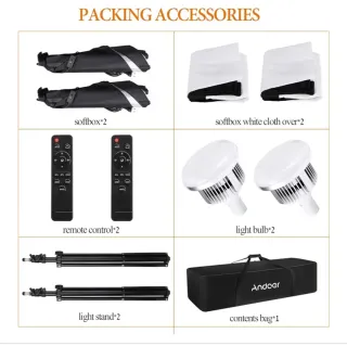 Kit Iluminación Fotográfica Andoer