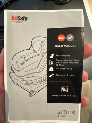 Silla de coche BeSafe de 0-4 años