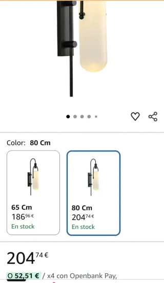 Lámpara de pared moderna minimalista